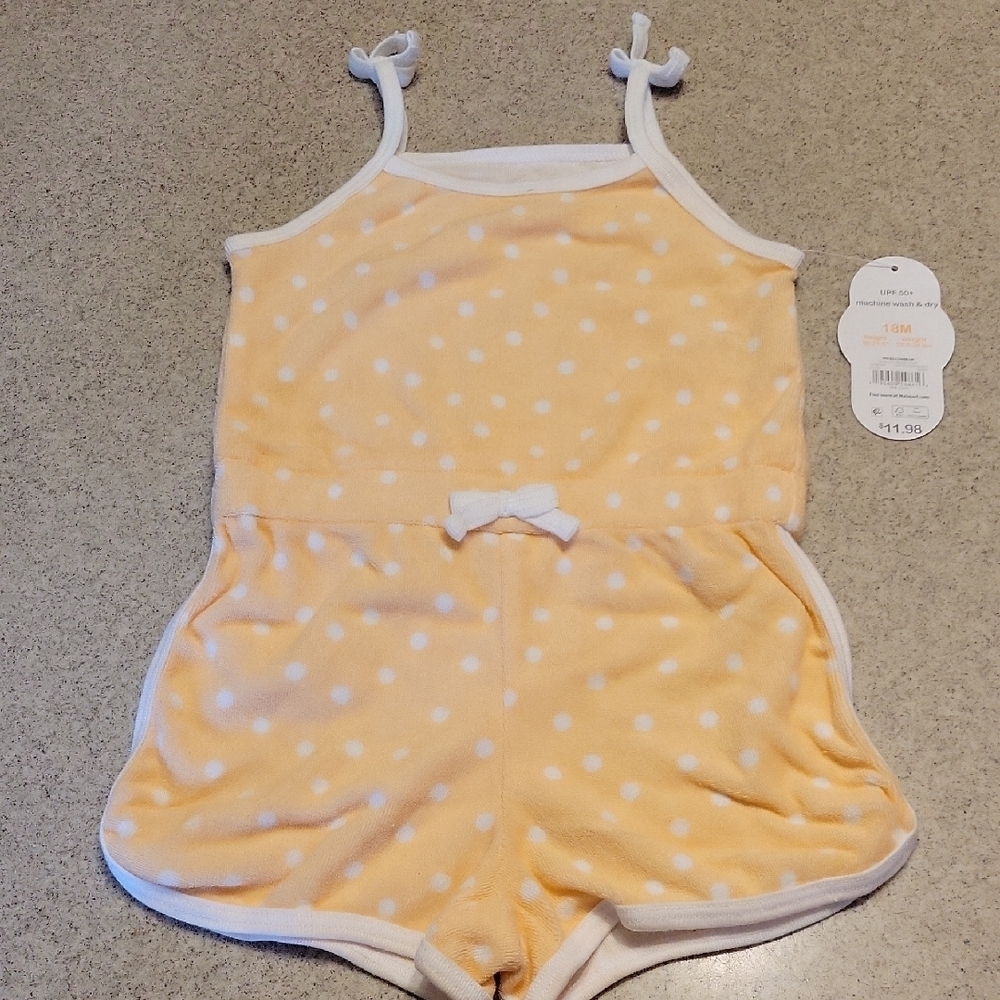 Polka Dot Sleeveless Romper (Size 18 Months)